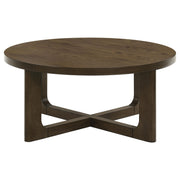 Kessler Round Sculptural Wood Coffee Table Brown - 735998