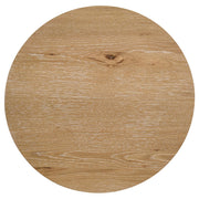 Kessler Round Sculptural Wood End Table Light Oak - 735987