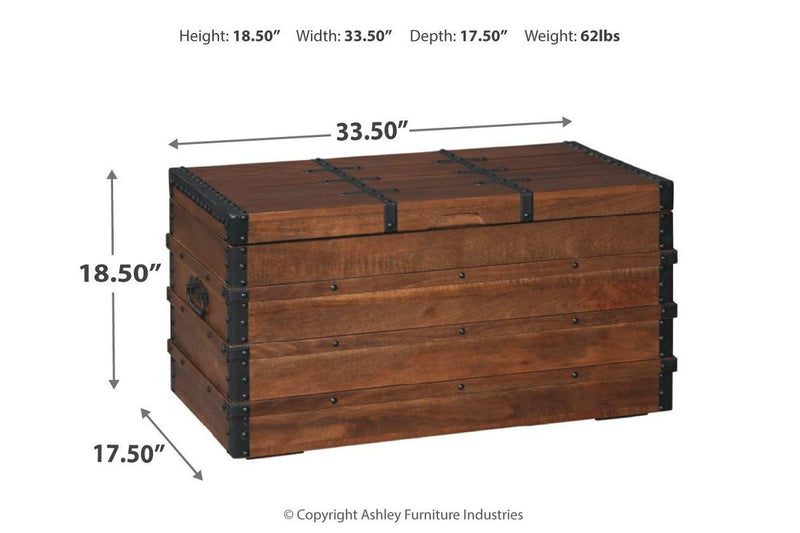 Kettleby Brown Storage Trunk - DMV FurnitureTrunk