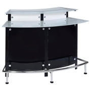 Keystone Curved Glass Top Home Bar Wine Cabinet Black - 100139