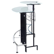 Keystone Curved Glass Top Home Bar Wine Cabinet Black - 100139