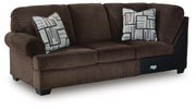 Kimlee Chocolate Left-Arm Facing Sofa with Corner Wedge - PC3560366