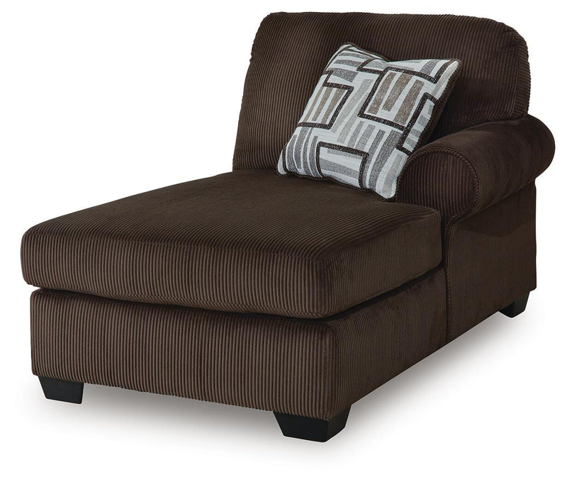 Kimlee Chocolate Right-Arm Facing Corner Chaise - PC3560317