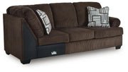 Kimlee Chocolate Right-Arm Facing Sofa with Corner Wedge - PC3560367
