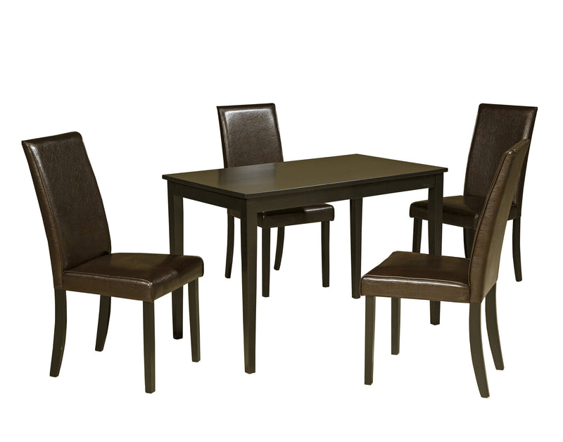 Kimonte Dark Brown 5 - Piece Rectangular Dining Set - DMV FurnitureDining Room Set