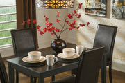 Kimonte Dark Brown 5 - Piece Rectangular Dining Set - DMV FurnitureDining Room Set
