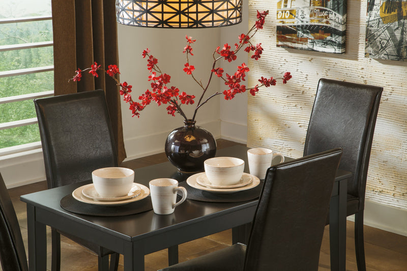 Kimonte Dark Brown 5 - Piece Rectangular Dining Set - DMV FurnitureDining Room Set