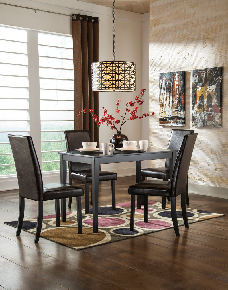Kimonte Dark Brown 5 - Piece Rectangular Dining Set - DMV FurnitureDining Room Set