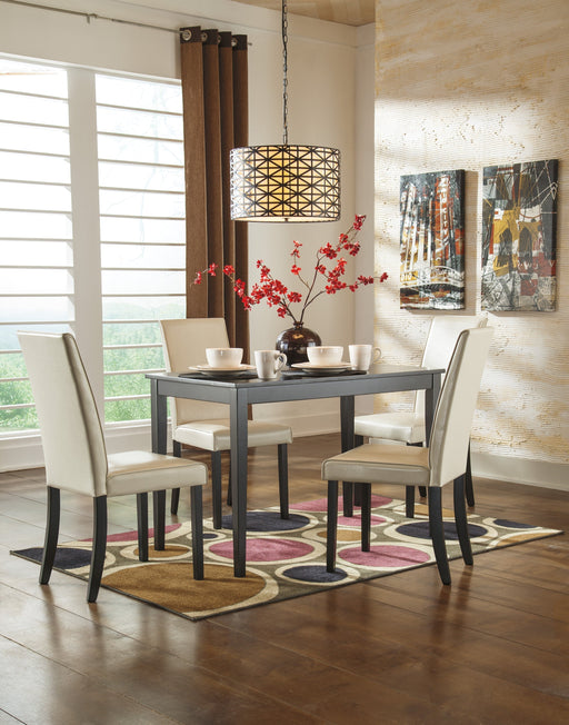 Kimonte Dark Brown/Ivory 5 - Piece Rectangular Dining Set - DMV FurnitureDining Room Set