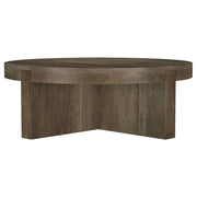 Kinkaid Round Solid Mango Wood Coffee Table Brown - 710138