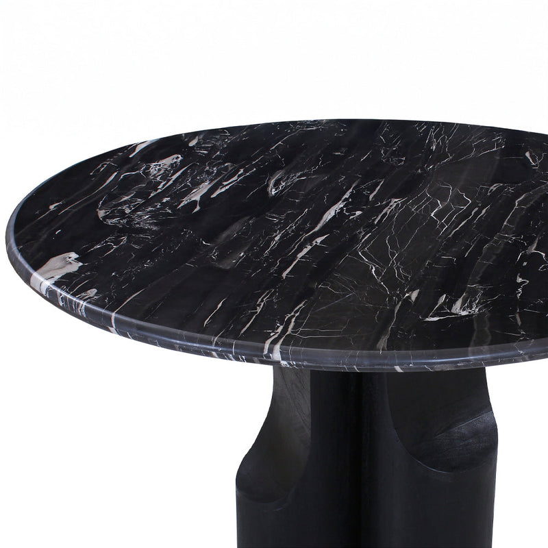Kinton Round Dining Table w/Natural Marble Top - DN04795