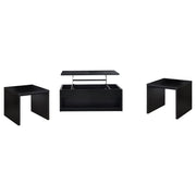 Knapp 3-piece Lift Top Coffee Table Set Black - 706228-S3