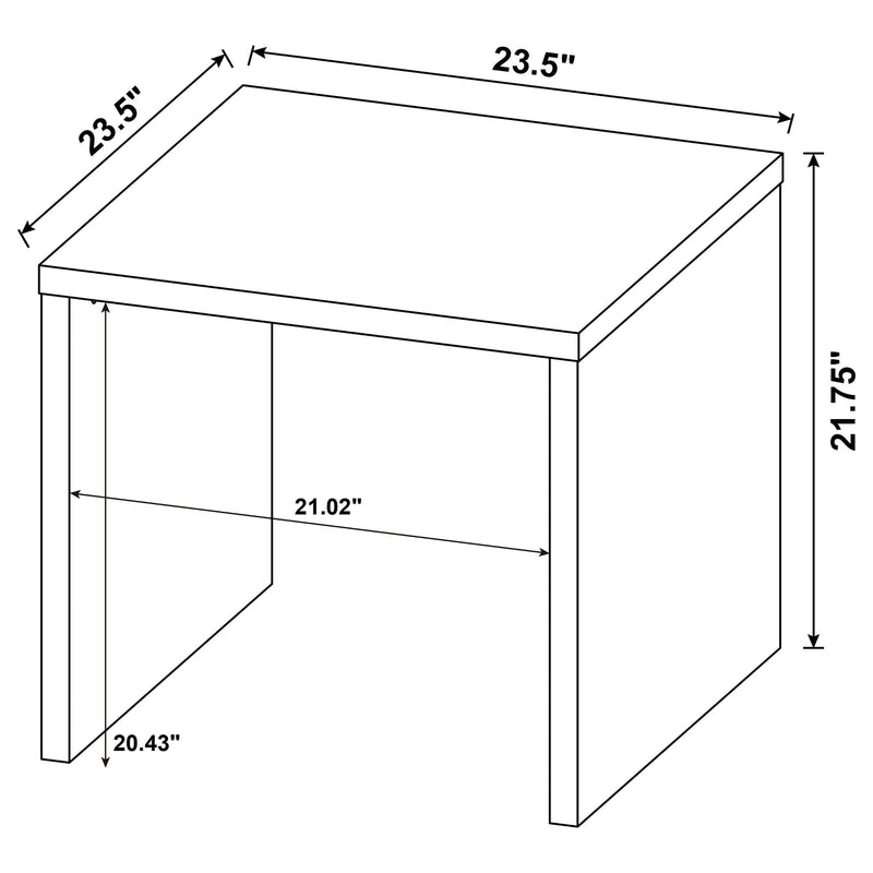 Knapp Engineered Wood Square Side End Table Black - 706227