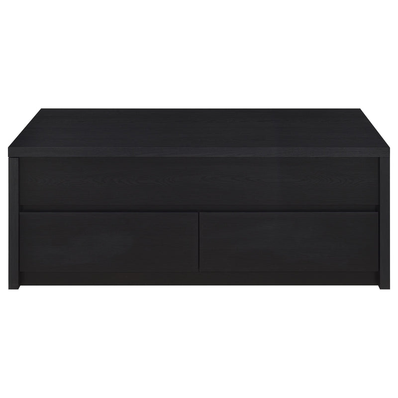 Knapp Lift Top Cocktail Coffee Table with Dual Drawers Black - 706228