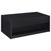Knapp Lift Top Cocktail Coffee Table with Dual Drawers Black - 706228