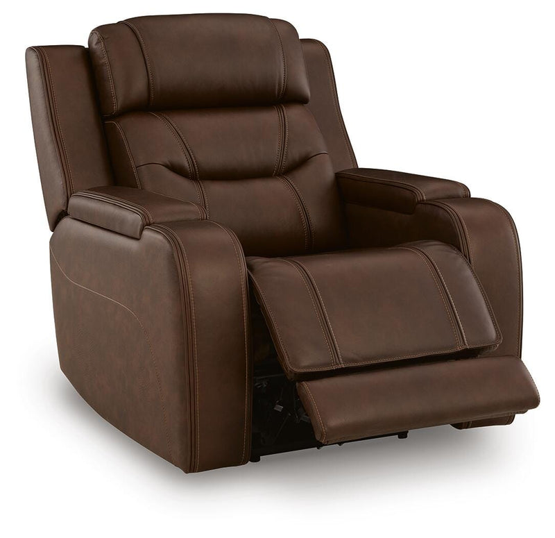 Knightington Brown Power Recliner with Audio Seating - PCU1160213A