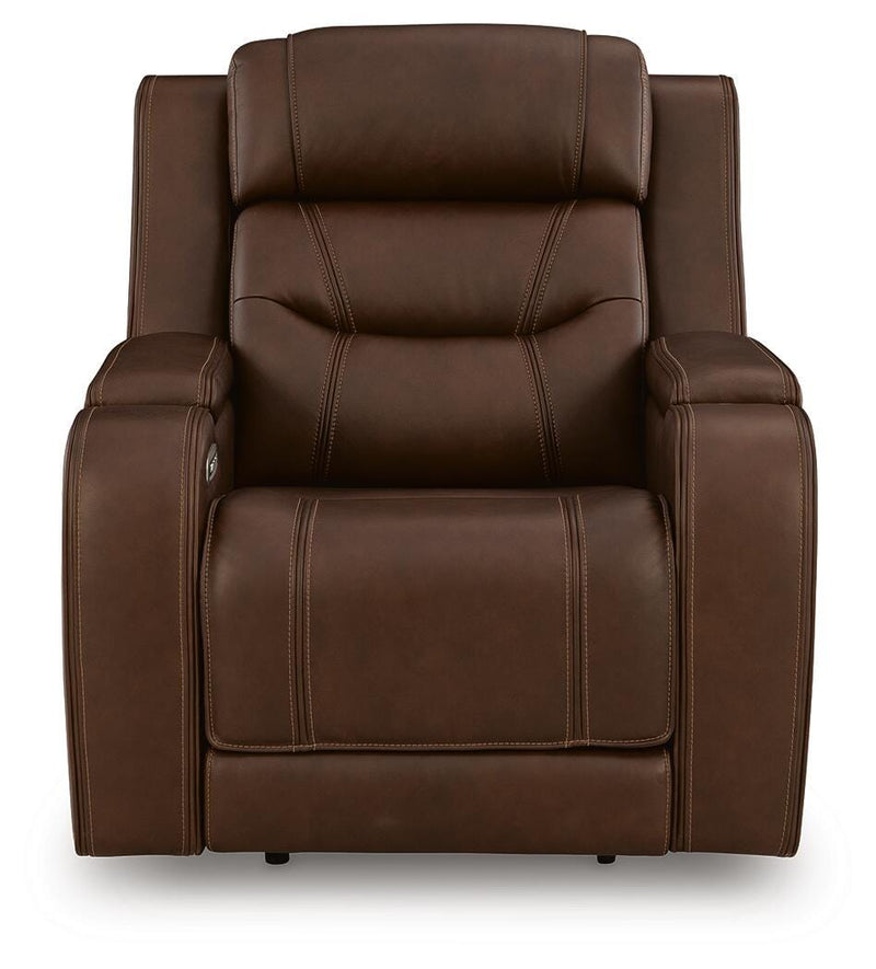 Knightington Brown Power Recliner with Audio Seating - PCU1160213A