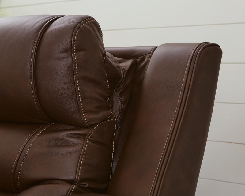 Knightington Brown Power Recliner with Audio Seating - PCU1160213A