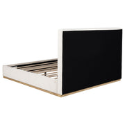 Knox Eastern King Bouclé Upholstered Platform Bed Cream - 302053KE