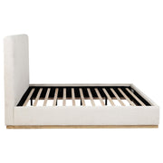 Knox Eastern King Bouclé Upholstered Platform Bed Cream - 302053KE