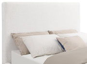 Knox Eastern King Bouclé Upholstered Platform Bed Cream - 302053KE