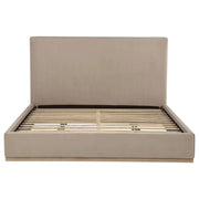 Knox Eastern King Fabric Upholstered Platform Bed Khaki - 315959KE