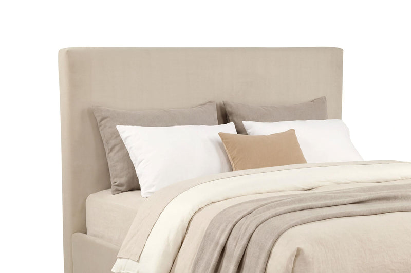 Knox Eastern King Fabric Upholstered Platform Bed Khaki - 315959KE