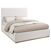 Knox Queen Bouclé Upholstered Platform Bed Cream - 302053Q