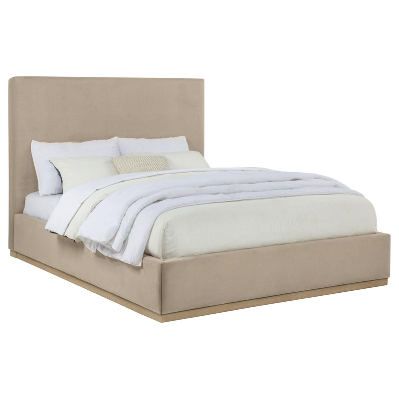 Knox Queen Fabric Upholstered Platform Bed Khaki - 315959Q