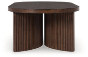 Korestone Coffee Table with 1 End Table in Dark Brown - PKG019337