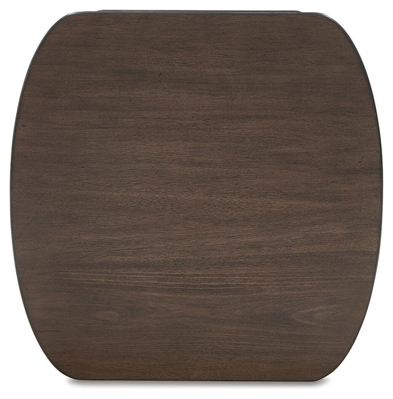 Korestone Coffee Table with 1 End Table in Dark Brown - PKG020837