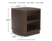 Korestone Coffee Table with 1 End Table in Dark Brown - PKG020837