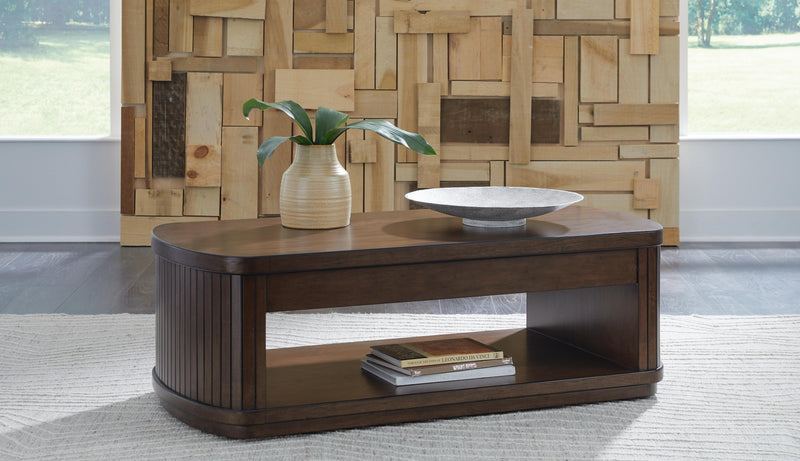 Korestone Coffee Table with 2 End Tables in Dark Brown - PKG020838