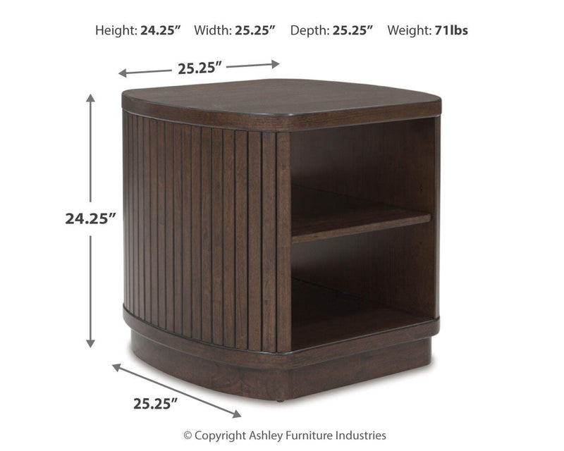 Korestone Coffee Table with 2 End Tables in Dark Brown - PKG020838