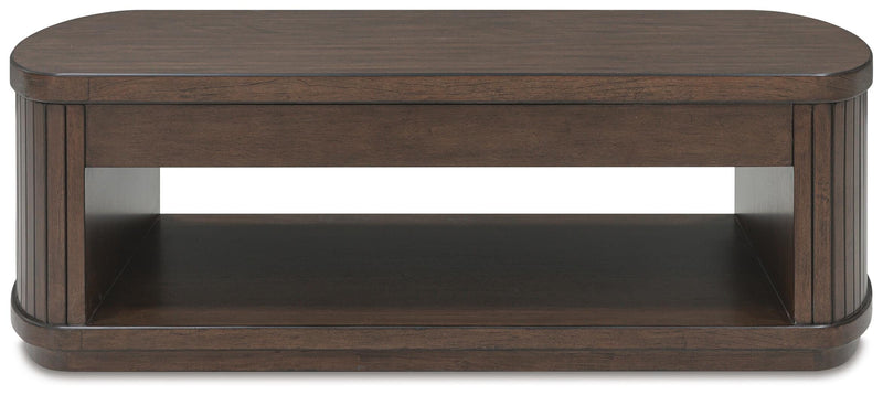 Korestone Coffee Table with 2 End Tables in Dark Brown - PKG020838