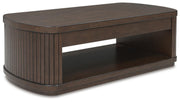 Korestone Coffee Table with 2 End Tables in Dark Brown - PKG020838