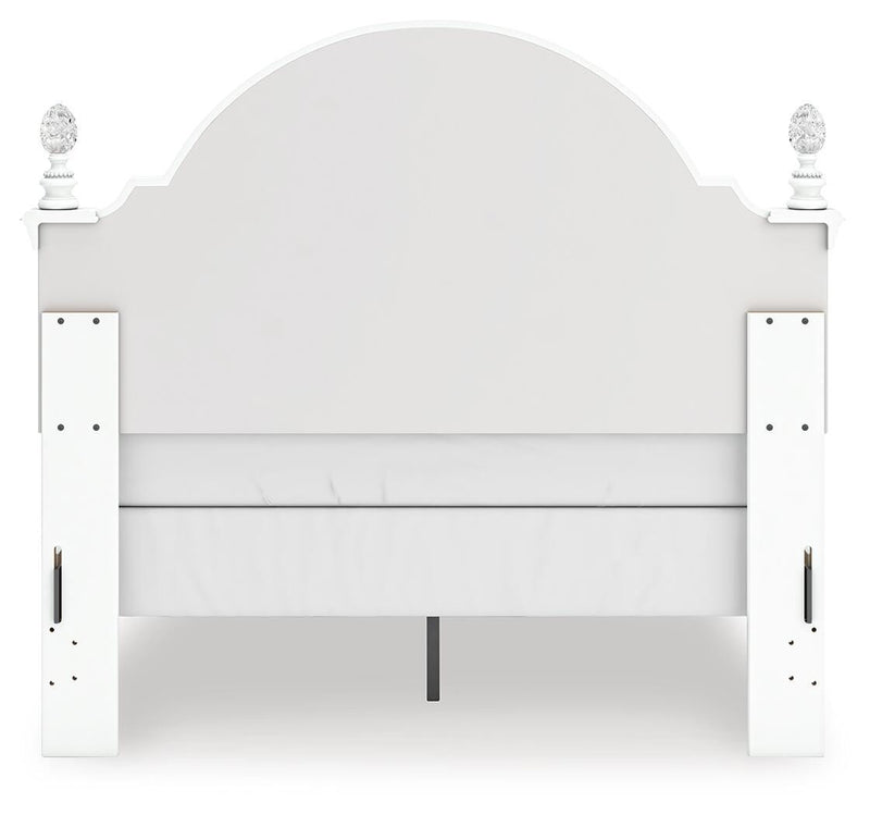Kozlani Full Upholstered Panel Bed, Dresser and Nightstand in White - PKG023803