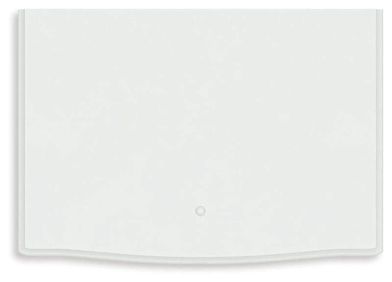 Kozlani Full Upholstered Panel Bed, Dresser and Nightstand in White - PKG023803