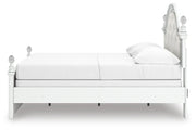Kozlani Full Upholstered Panel Bed, Dresser, Mirror and Nightstand in White - PKG023802