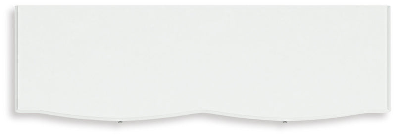 Kozlani Full Upholstered Panel Storage Bed and Dresser in White - PKG023810