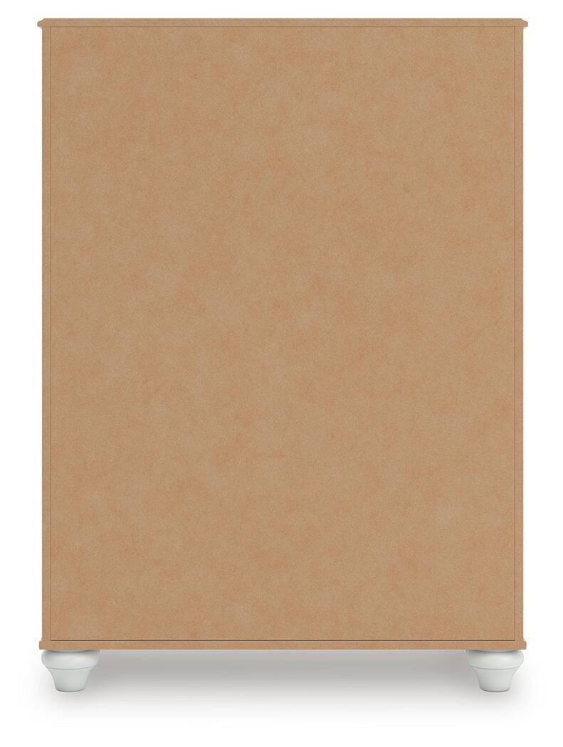 Kozlani Full Upholstered Panel Storage Bed, Dresser and Chest in White - PKG023814