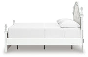 Kozlani Full Upholstered Panel Storage Bed, Dresser and Mirror in White - PKG023811
