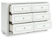 Kozlani Full Upholstered Panel Storage Bed, Dresser and Nightstand in White - PKG023813