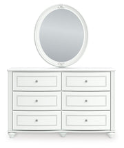 Kozlani Twin Upholstered Panel Storage Bed, Dresser, Mirror and Nightstand in White - PKG023807