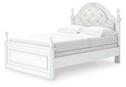 Kozlani White Full Upholstered Panel Bed - PCB1819B6