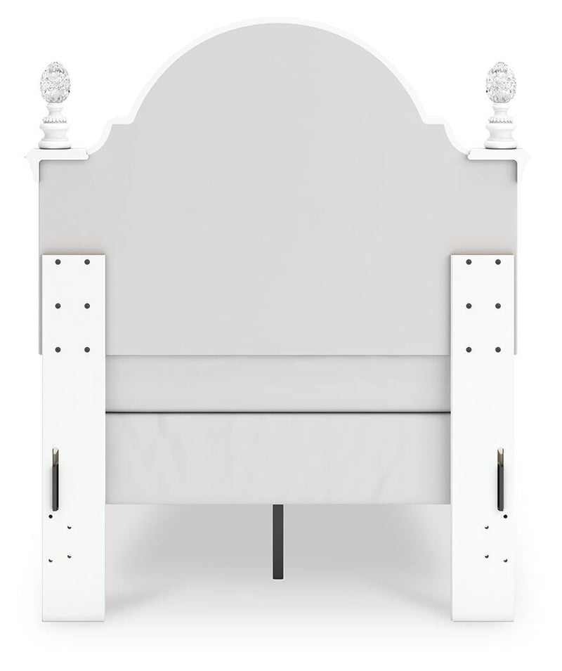 Kozlani White Twin Upholstered Panel Bed - PCB1819B5
