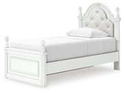 Kozlani White Twin Upholstered Panel Storage Bed - PCB1819B9
