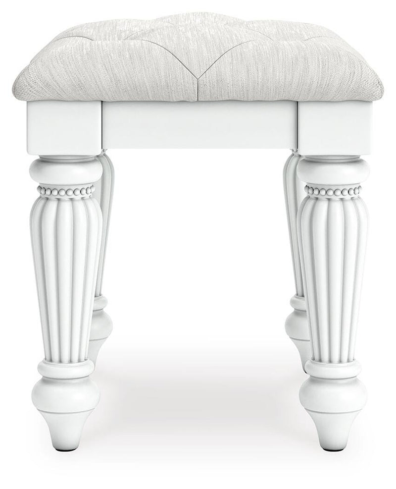Kozlani White Vanity Stool - PCB1819-01