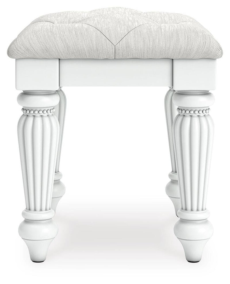 Kozlani White Vanity Stool - PCB1819-01