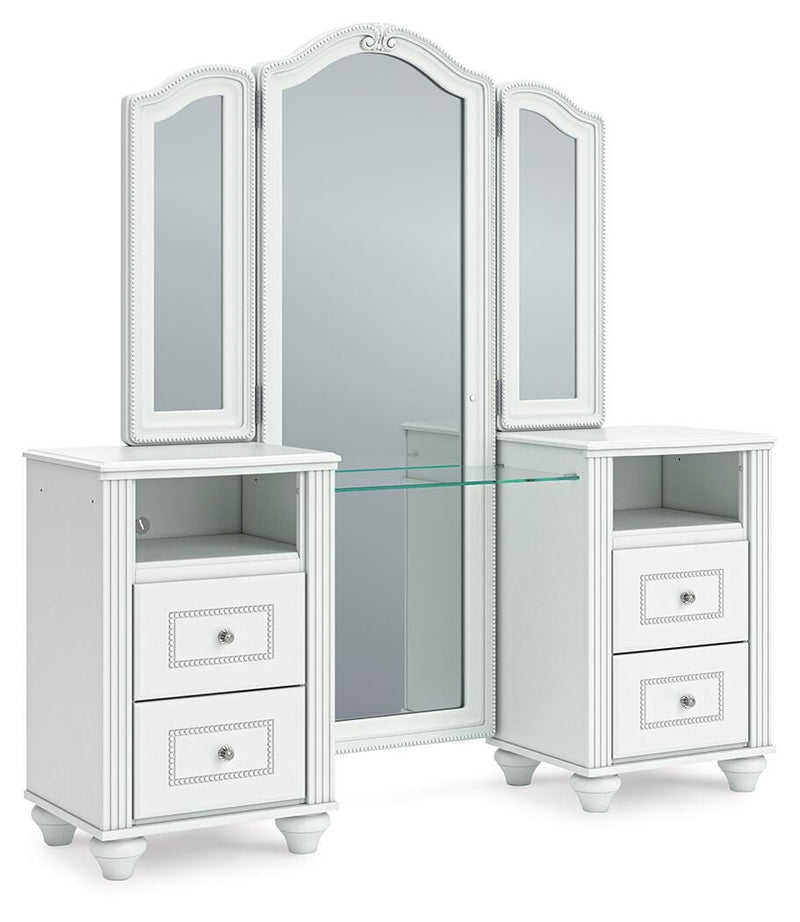 Kozlani White Vanity with Mirror - PCB1819B16